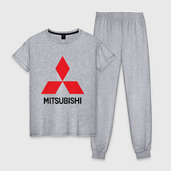 Пижама хлопковая женская MITSUBISHI, цвет: меланж