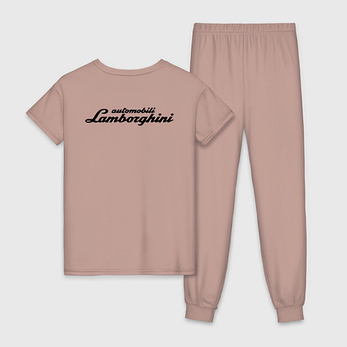 Женская пижама Lamborghini спина / Пыльно-розовый – фото 2