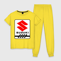 Пижама хлопковая женская Suzuki, цвет: желтый