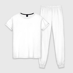 Пижама хлопковая женская COVID-19, цвет: белый