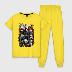 Пижама хлопковая женская Slipknot, цвет: желтый