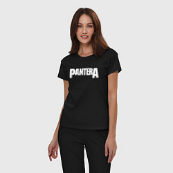 Пижама хлопковая женская PANTERA, цвет: черный — фото 2