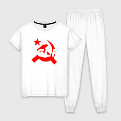 Пижама хлопковая женская СССР, цвет: белый