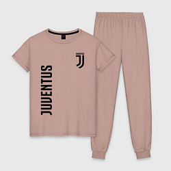 Пижама хлопковая женская JUVENTUS, цвет: пыльно-розовый