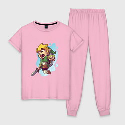 Пижама хлопковая женская The Legend of Zelda, цвет: светло-розовый