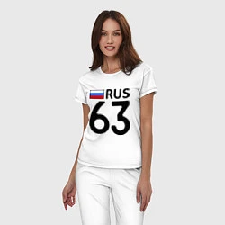 Пижама хлопковая женская RUS 63, цвет: белый — фото 2