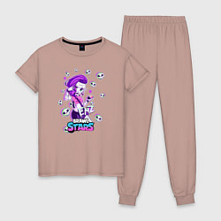 Пижама хлопковая женская Brawl STARS ЭМЗ, цвет: пыльно-розовый