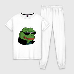Пижама хлопковая женская Pepe в очках EZ, цвет: белый