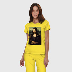 Пижама хлопковая женская MARLILYN MANSON, цвет: желтый — фото 2