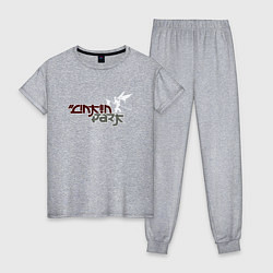 Пижама хлопковая женская Linkin Park 2021, цвет: меланж