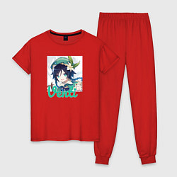 Пижама хлопковая женская Venti, цвет: красный
