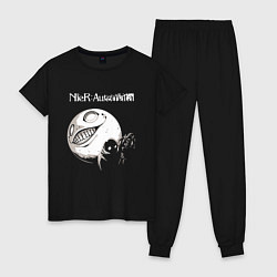 Пижама хлопковая женская NIER AUTOMATA, цвет: черный