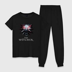 Пижама хлопковая женская The Witcher, цвет: черный