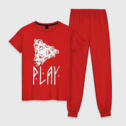 Пижама хлопковая женская Рингерике Play, цвет: красный