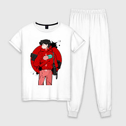 Пижама хлопковая женская Акира, цвет: белый