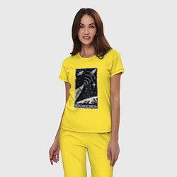Пижама хлопковая женская Космосвязь, цвет: желтый — фото 2