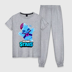 Пижама хлопковая женская Сквик Squeak Brawl Stars, цвет: меланж