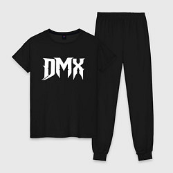 Пижама хлопковая женская DMX, цвет: черный