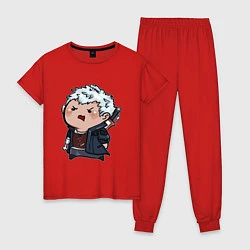 Пижама хлопковая женская Baby Nero, цвет: красный