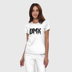 Пижама хлопковая женская DMX Logo Z, цвет: белый — фото 2