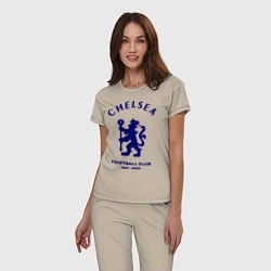 Пижама хлопковая женская Chelsea Est. 1905, цвет: миндальный — фото 2