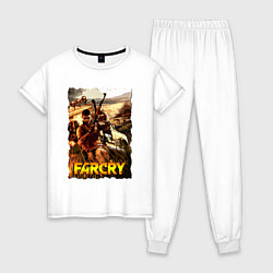 Пижама хлопковая женская FARCRY Fortune’s, цвет: белый