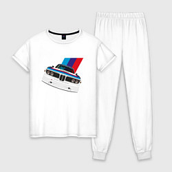 Пижама хлопковая женская Sport BMW, цвет: белый
