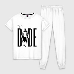 Пижама хлопковая женская The Dude, цвет: белый
