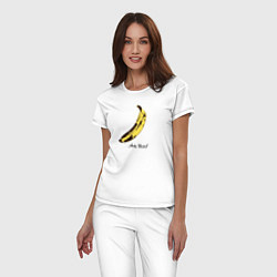 Пижама хлопковая женская Банан, Энди Уорхол, цвет: белый — фото 2