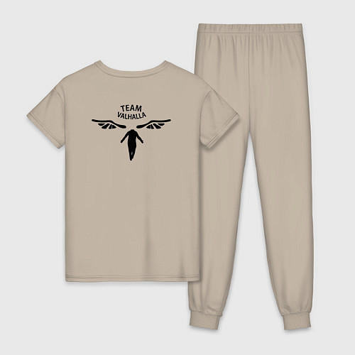 Женская пижама TEAM VALHALLA ВАЛЬХАЛЛА / Миндальный – фото 2