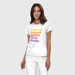 Пижама хлопковая женская Suns Players, цвет: белый — фото 2