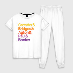 Пижама хлопковая женская Suns Players, цвет: белый