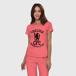Пижама хлопковая женская Chelsea CFC цвета коралловый — фото 2
