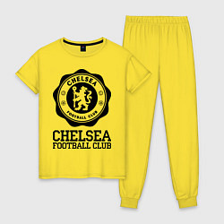 Пижама хлопковая женская Chelsea FC: Emblem, цвет: желтый