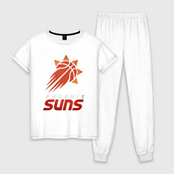 Пижама хлопковая женская Suns Basketball, цвет: белый