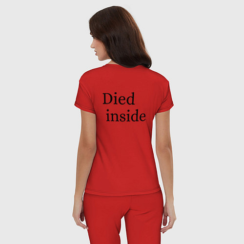 Женская пижама Died inside / Красный – фото 4