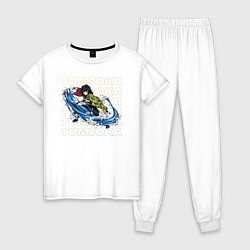 Пижама хлопковая женская Tomioka, цвет: белый