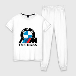 Пижама хлопковая женская BMW BOSS, цвет: белый