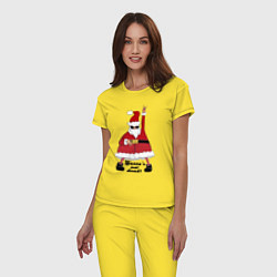 Пижама хлопковая женская Santas not dead!, цвет: желтый — фото 2