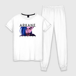 Пижама хлопковая женская Arkane, цвет: белый