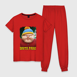 Пижама хлопковая женская Eric Cartman 3D South Park, цвет: красный