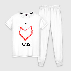Женская пижама I Люблю Cats