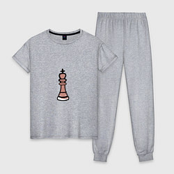 Женская пижама Шахматный король граффити