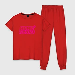 Пижама хлопковая женская GONE Fludd DIGITAL FANTASY, цвет: красный