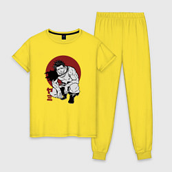 Пижама хлопковая женская Ями Бог Разрушений, цвет: желтый