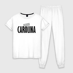 Пижама хлопковая женская Нереальная Каролина, цвет: белый