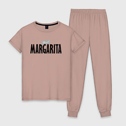 Пижама хлопковая женская Unreal Margarita, цвет: пыльно-розовый
