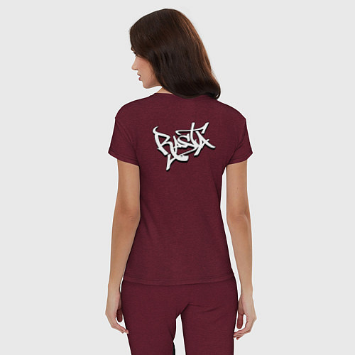 Женская пижама Rasta lioN / Меланж-бордовый – фото 4