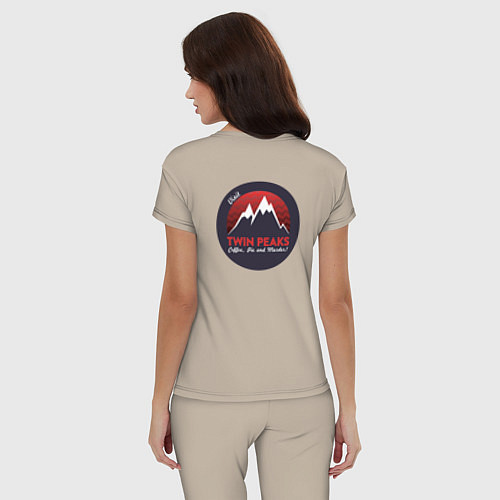 Женская пижама Твин Пикс 2022 ltd / Миндальный – фото 4