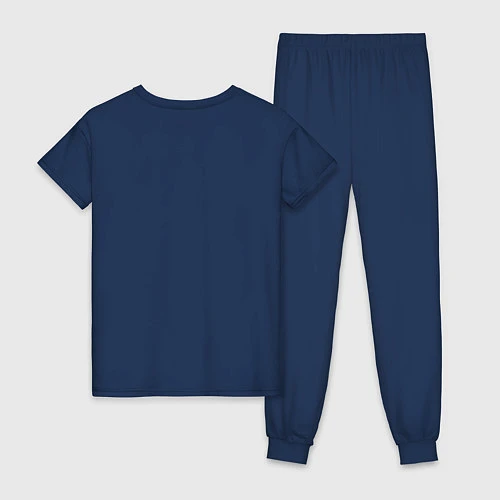 Женская пижама Охрана - Французский бульдог / Тёмно-синий – фото 2